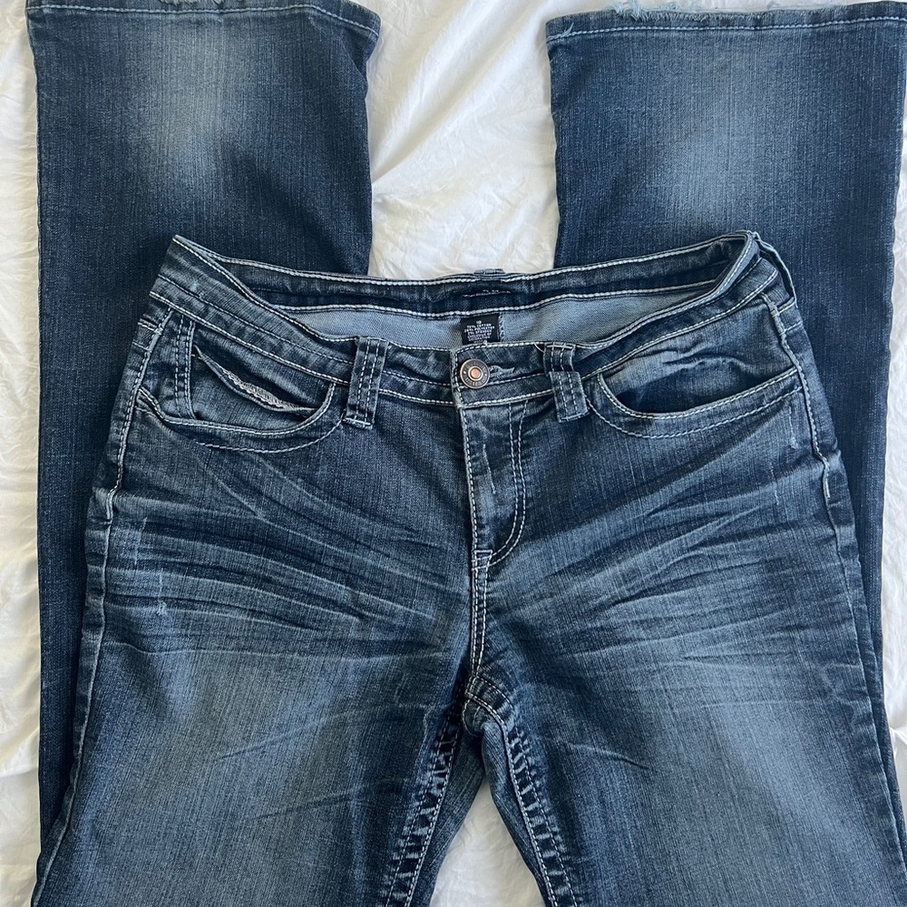 A.N.A Dark Wash Low-Rise Bootcut Blue Denim Jeans